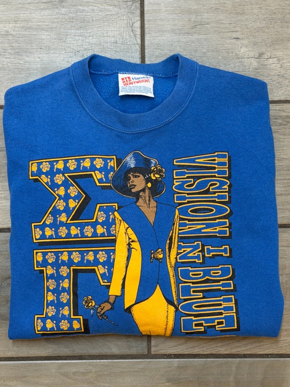 Vintage Sigma Gamma Rho "Vision In Blue" Sweatshirt
